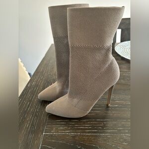 Steve Madden Tan Knit Ankle Boots
